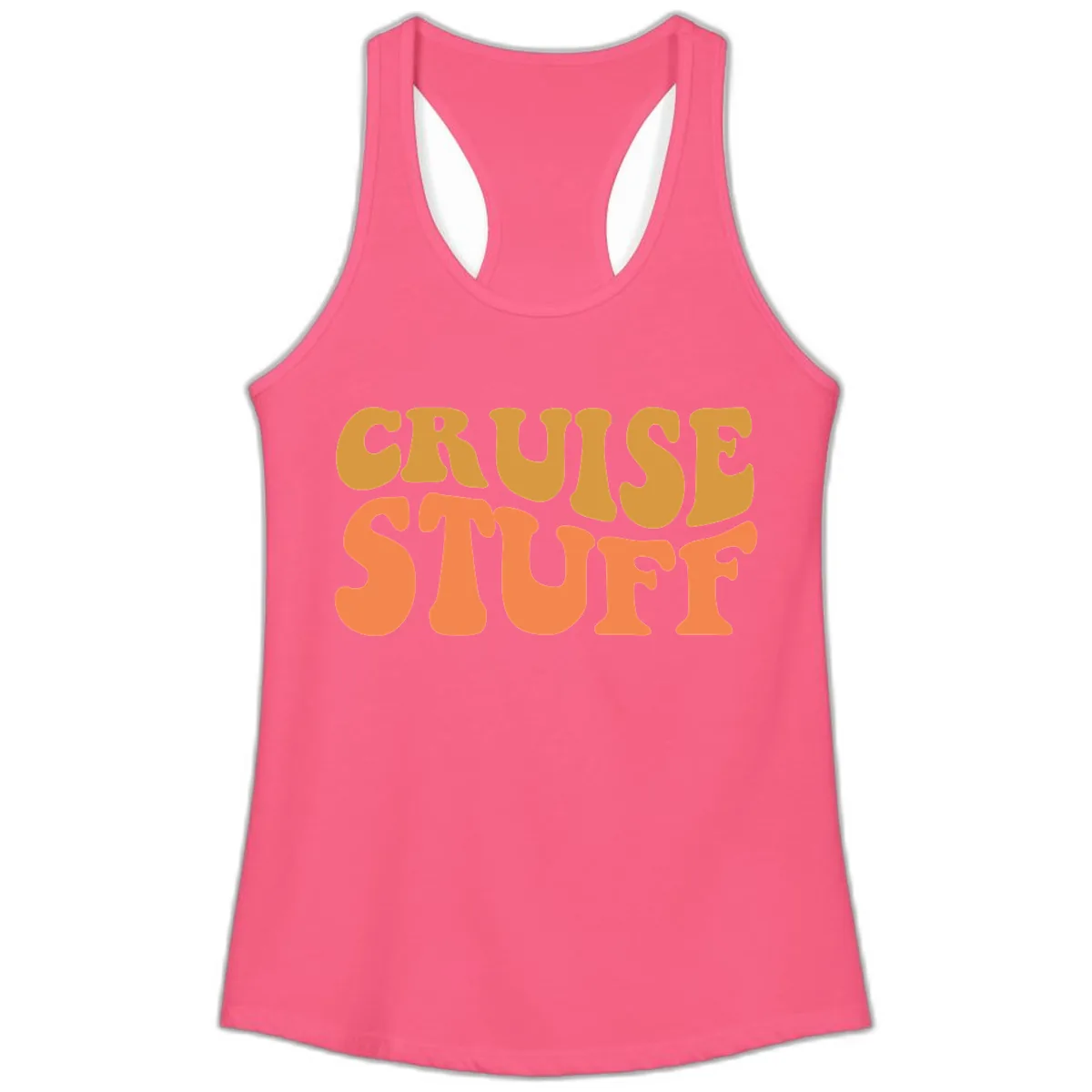 Cruise Stuff Ladies Tank in Solid Hot Pink