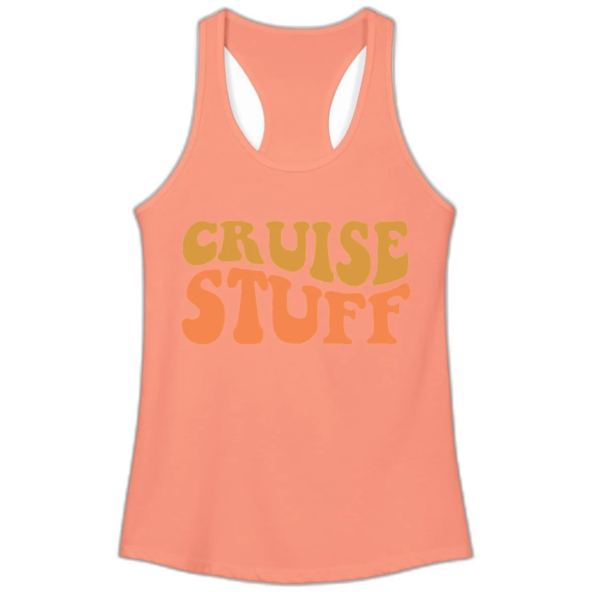 Cruise Stuff Ladies Tank in Solid Light Orange