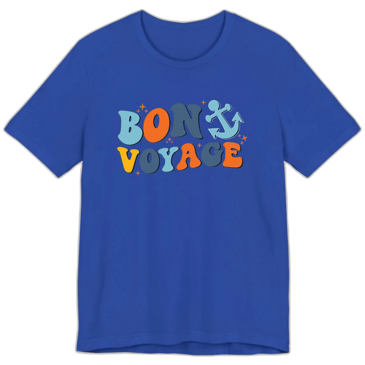 Bon Voyage Anchor Premium T-Shirt in True Royal