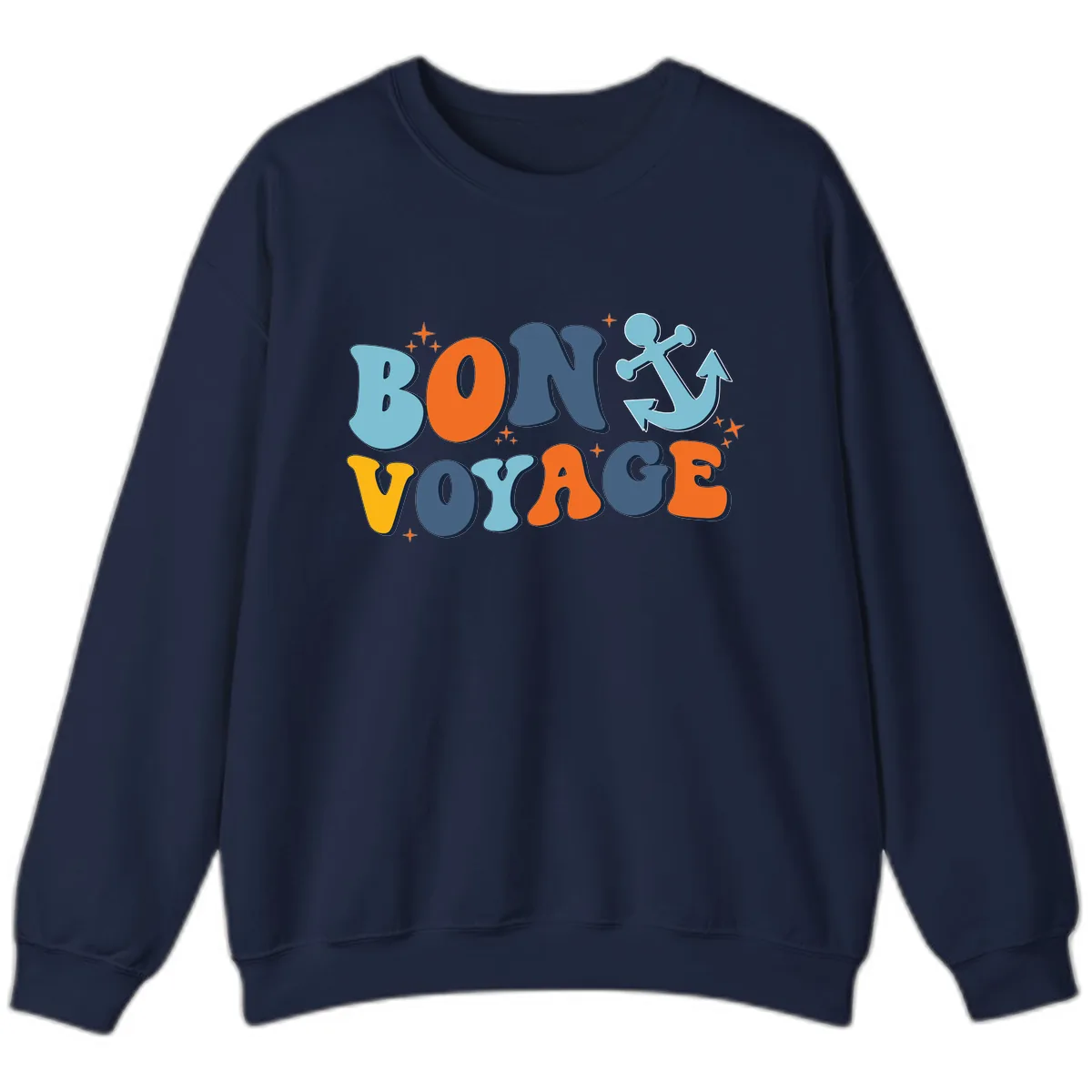 Bon Voyage Anchor Sweatshirt in Navy