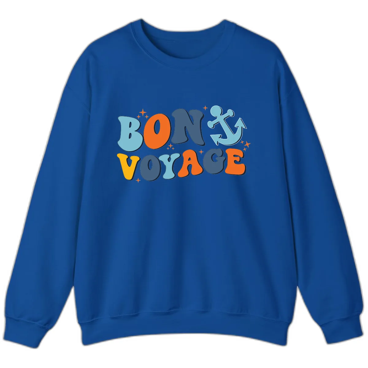 Bon Voyage Anchor Sweatshirt in Royal