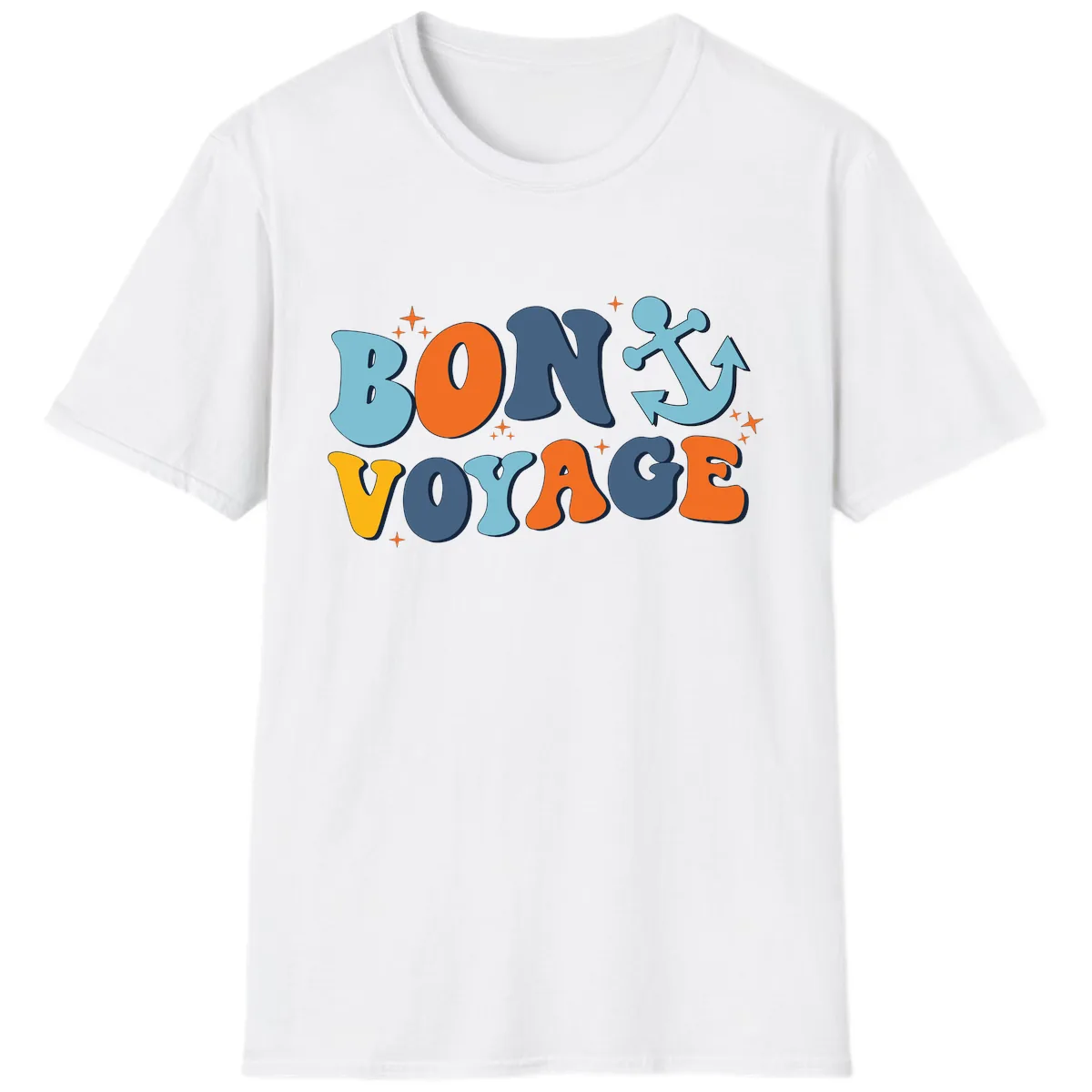 Bon Voyage Anchor T-Shirt in White