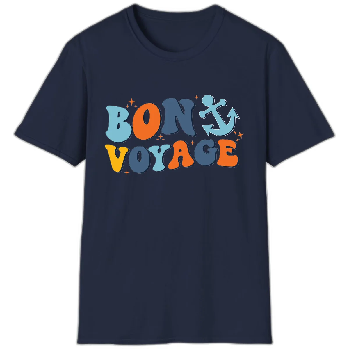 Bon Voyage Anchor T-Shirt in Navy