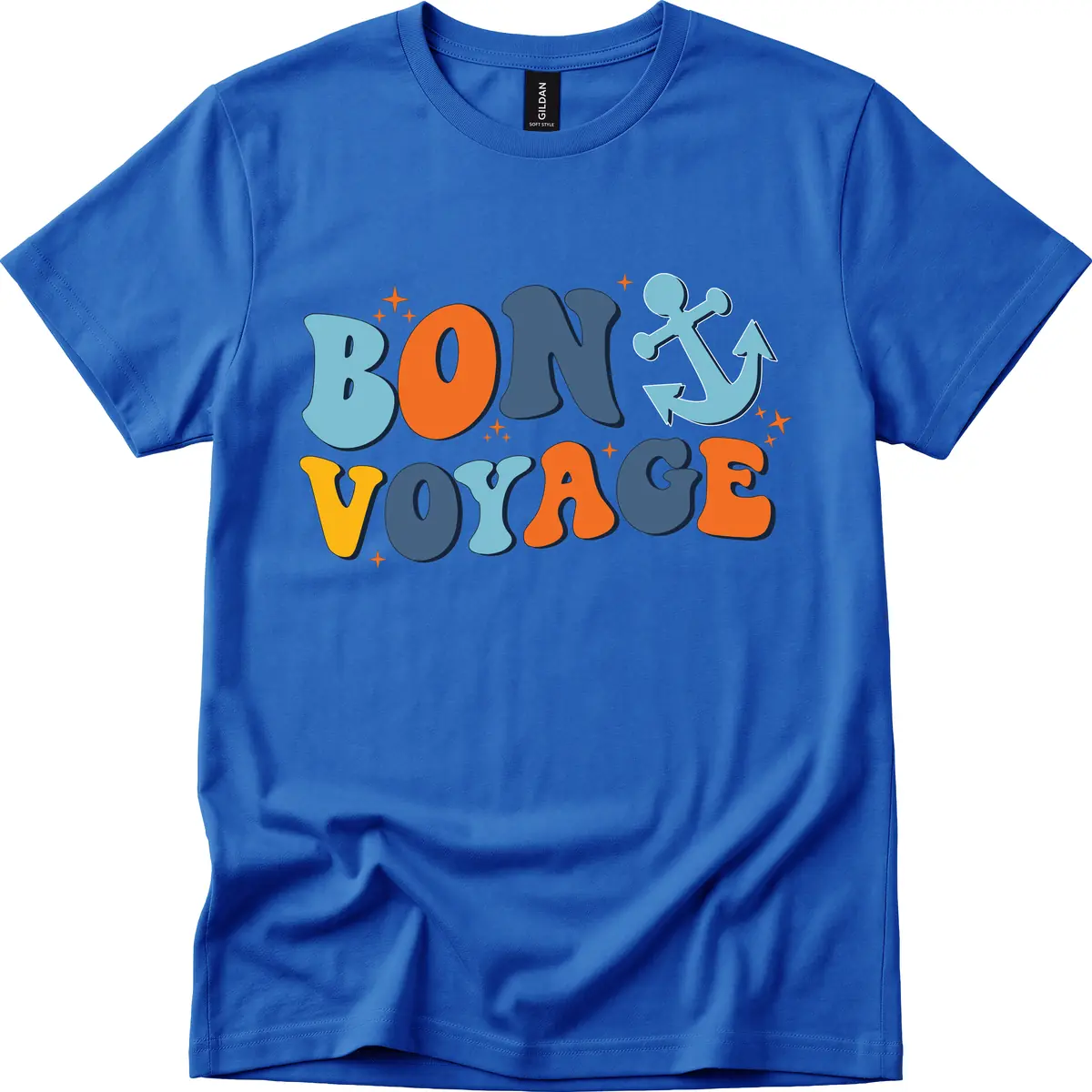 Bon Voyage Anchor T-Shirt in Royal