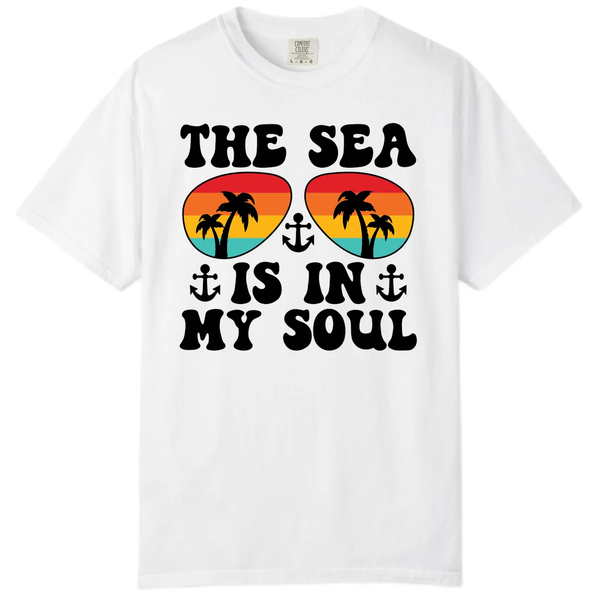 The Sea Is In My Soul Comfort Color in White