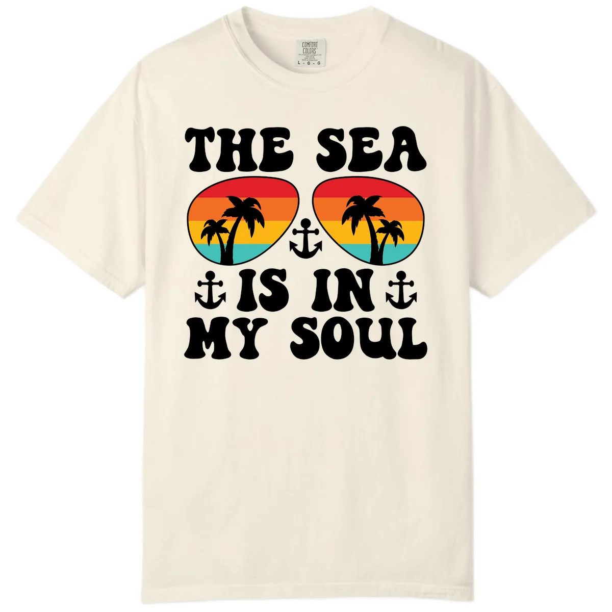 The Sea Is In My Soul Comfort Color in Ivory