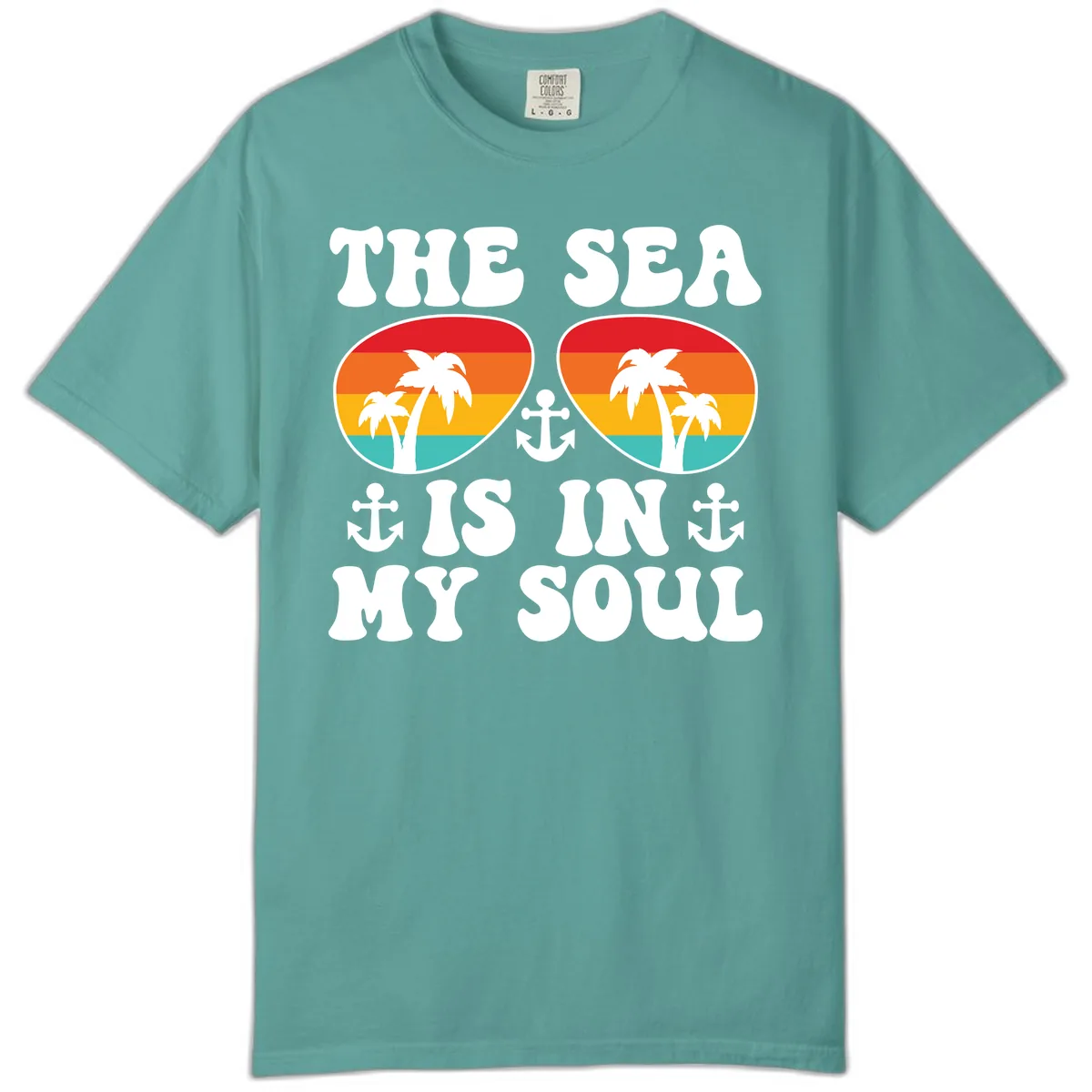 The Sea Is In My Soul Comfort Color in Seafoam