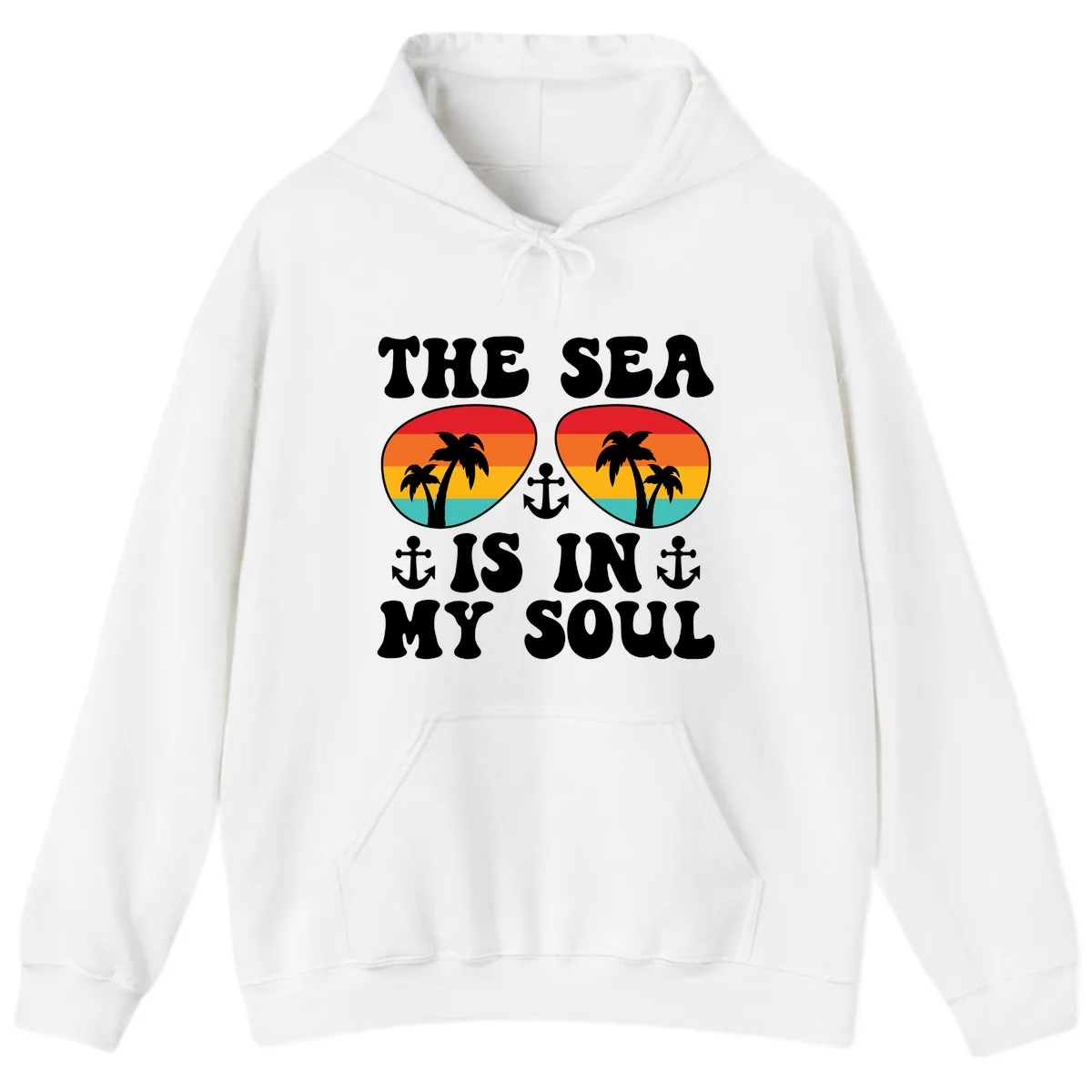 The Sea Is In My Soul Hoodie in White
