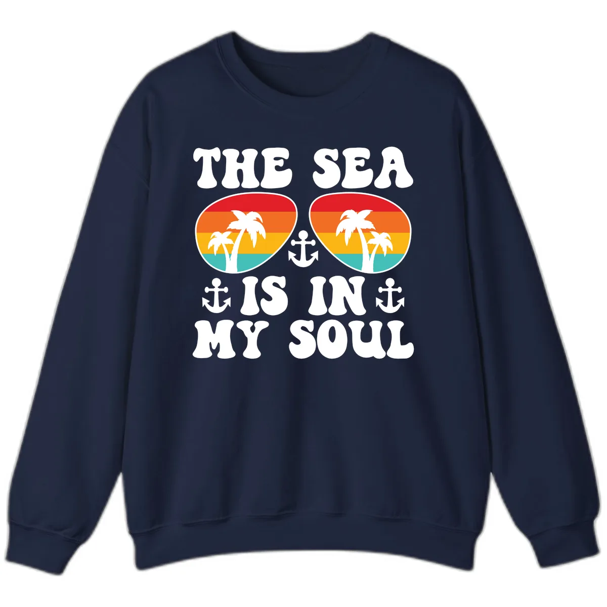 The Sea Is In My Soul Sweatshirt in Navy