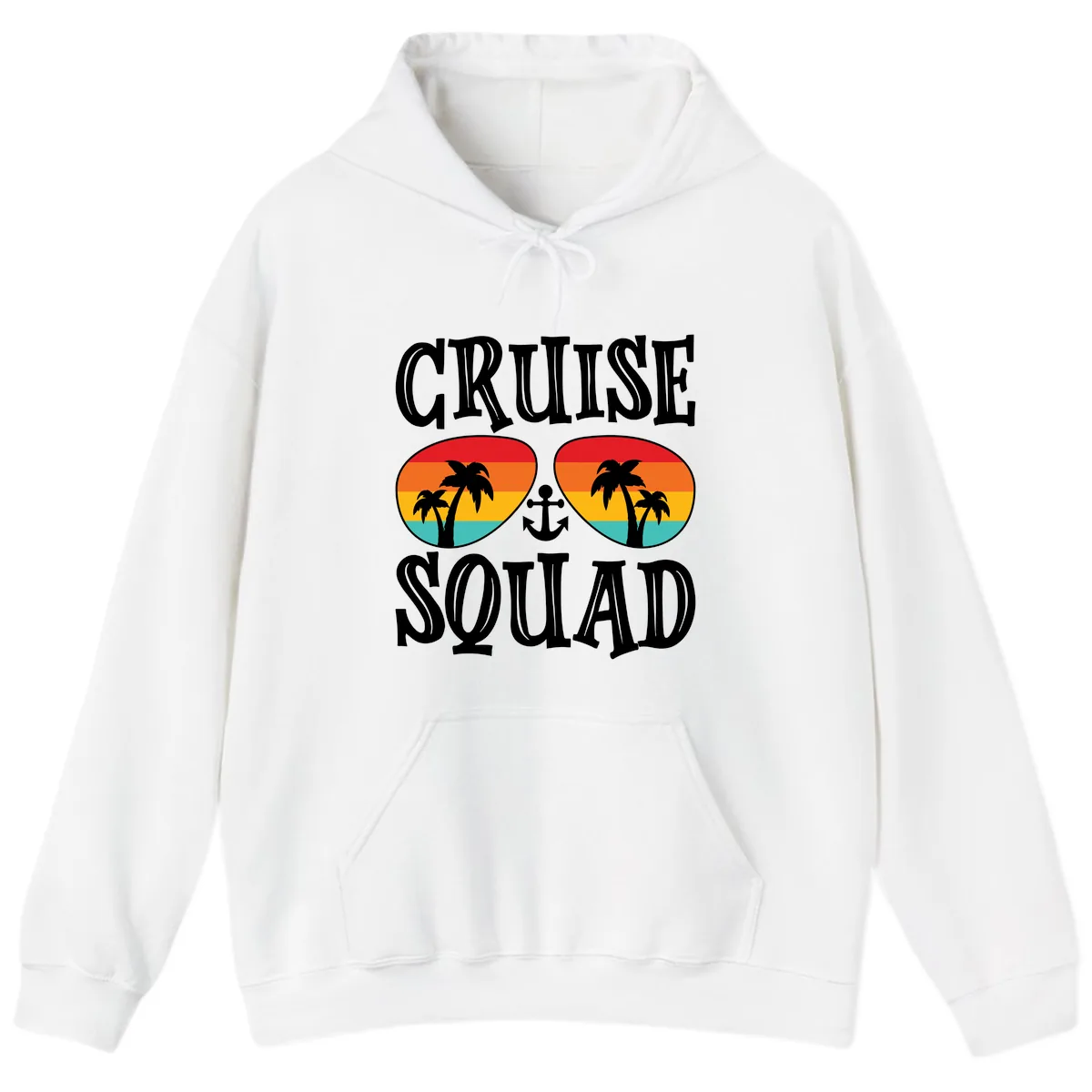 Cruise Squad Sunglasses Hoodie in White