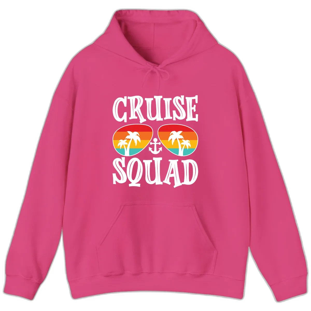 Cruise Squad Sunglasses Hoodie in Heliconia