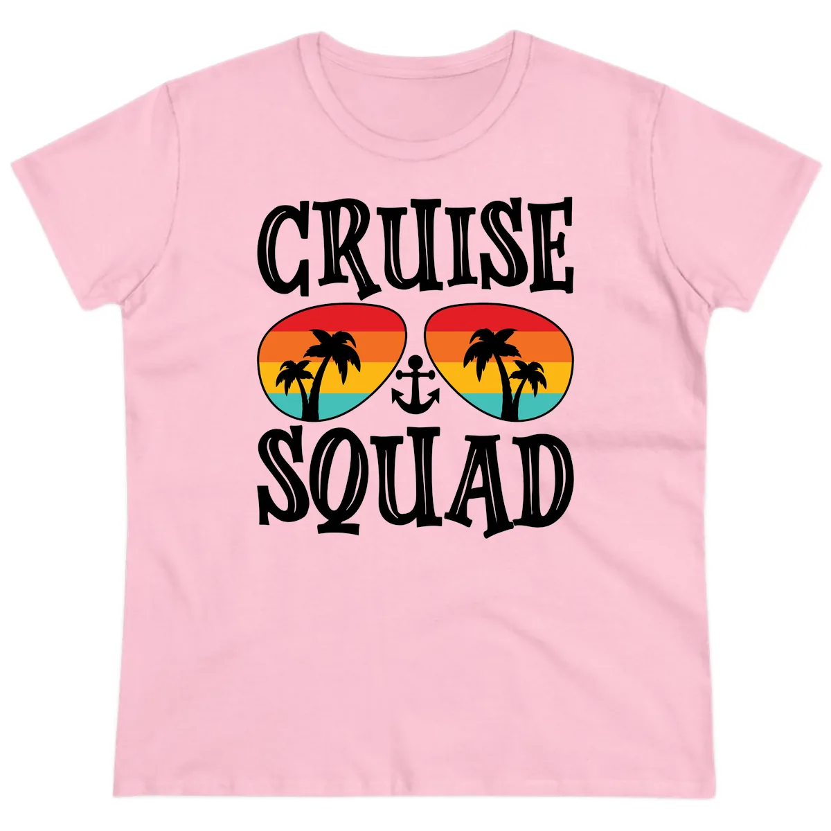 Cruise Squad Sunglasses Ladies Tee in Light Pink