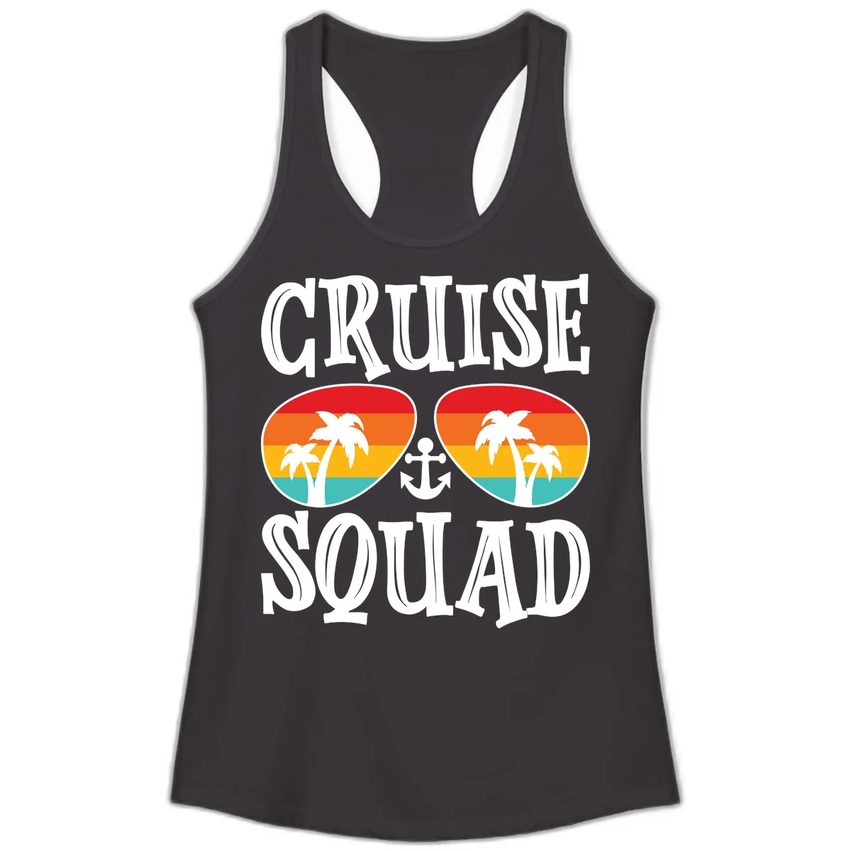 Cruise Squad Sunglasses Ladies Tank in Black
