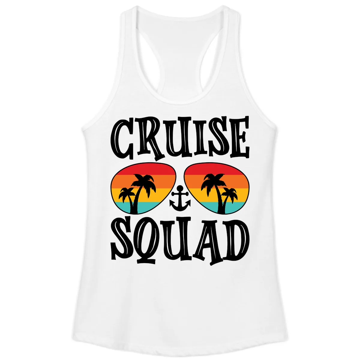 Cruise Squad Sunglasses Ladies Tank in White