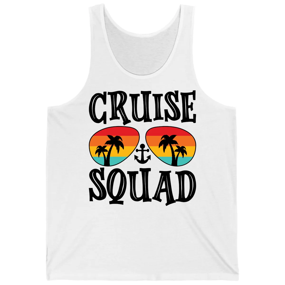 Cruise Squad Sunglasses Tank in White