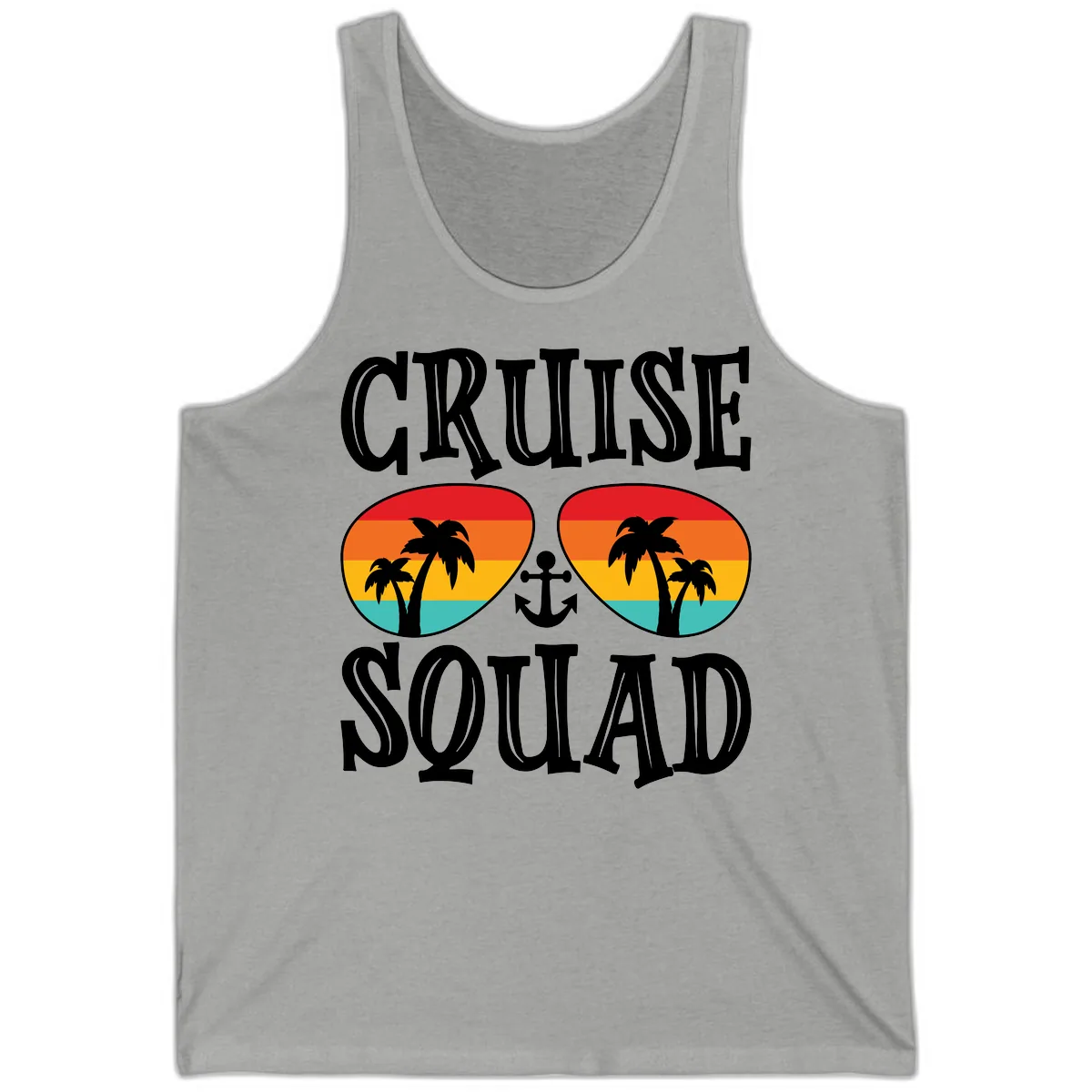 Cruise Squad Sunglasses Tank in Athletic Heather
