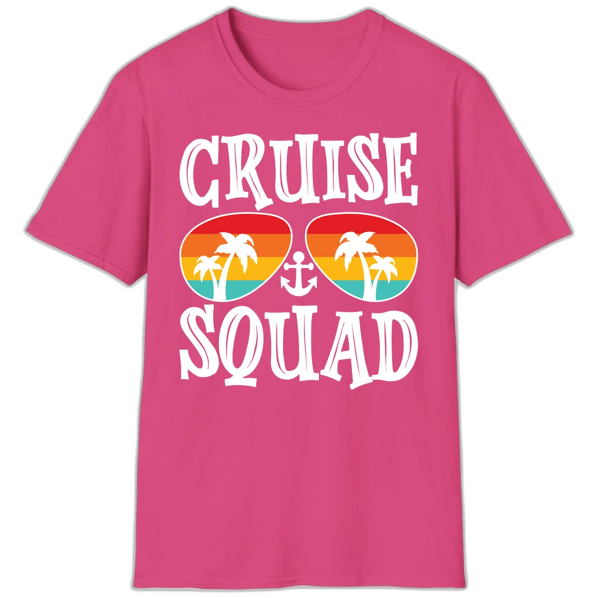 Cruise Squad Sunglasses T-Shirt in Heliconia