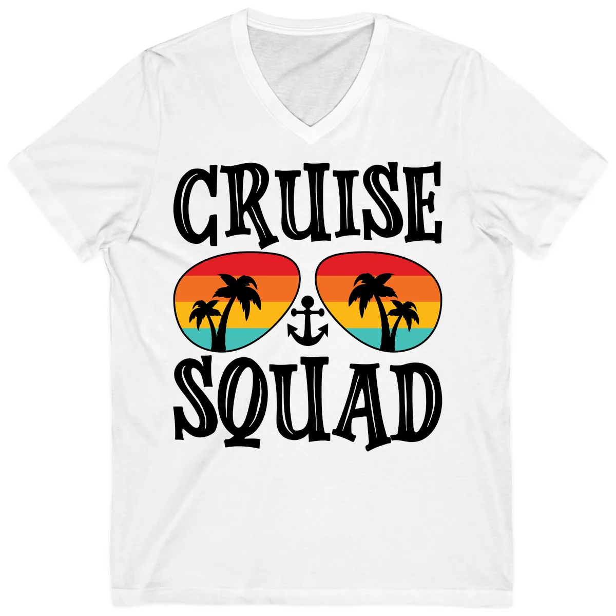 Cruise Squad Sunglasses V-Neck in White