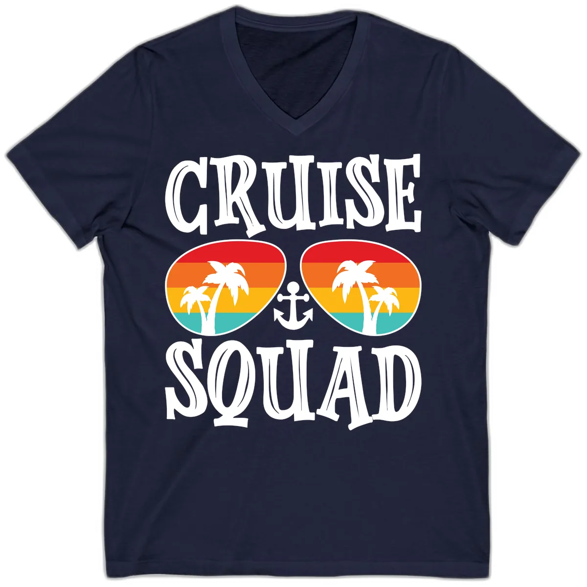 Cruise Squad Sunglasses V-Neck in Navy