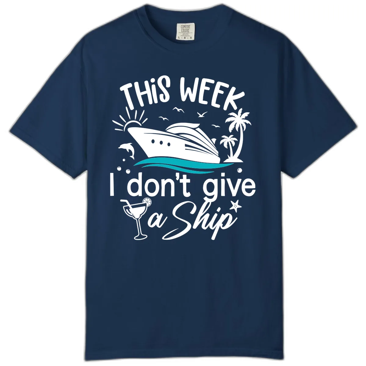This Week I Don't Give A Ship Comfort Color in Navy