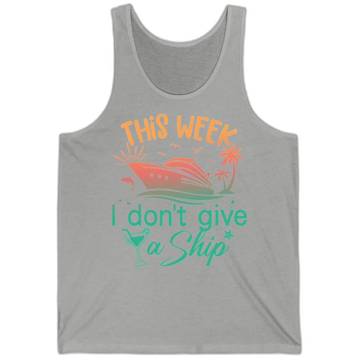 This Week I Don't Give A Ship Tank in Athletic Heather