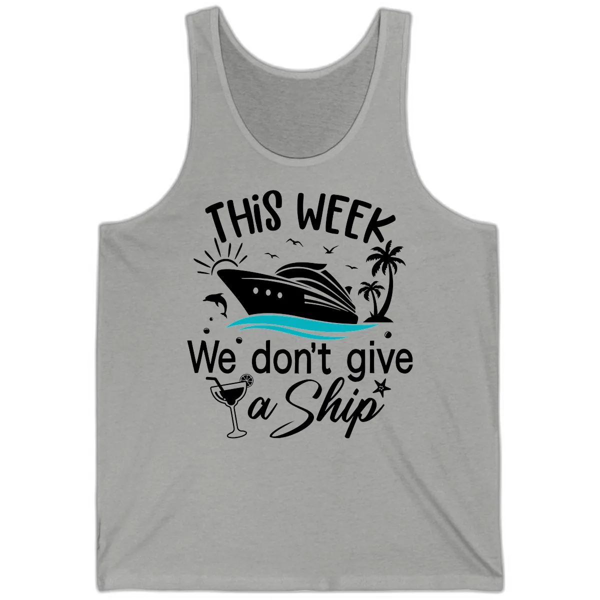 We Don't Give A Ship Cruise Tank in Athletic Heather