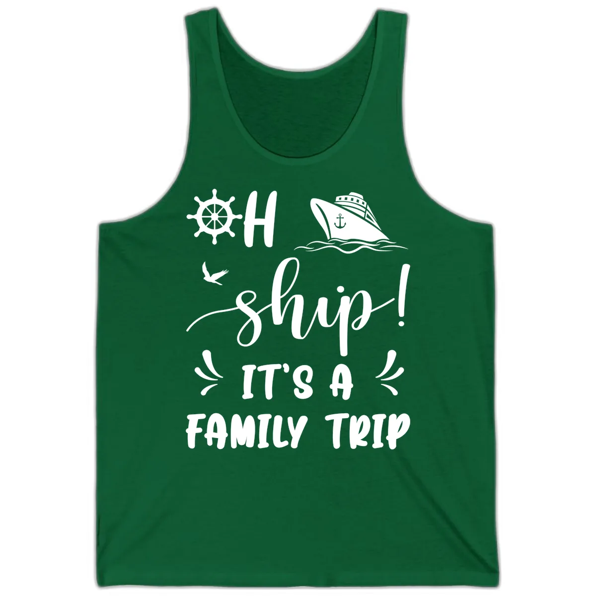 Ahoy Ship It's A Family Trip Tank in Kelly