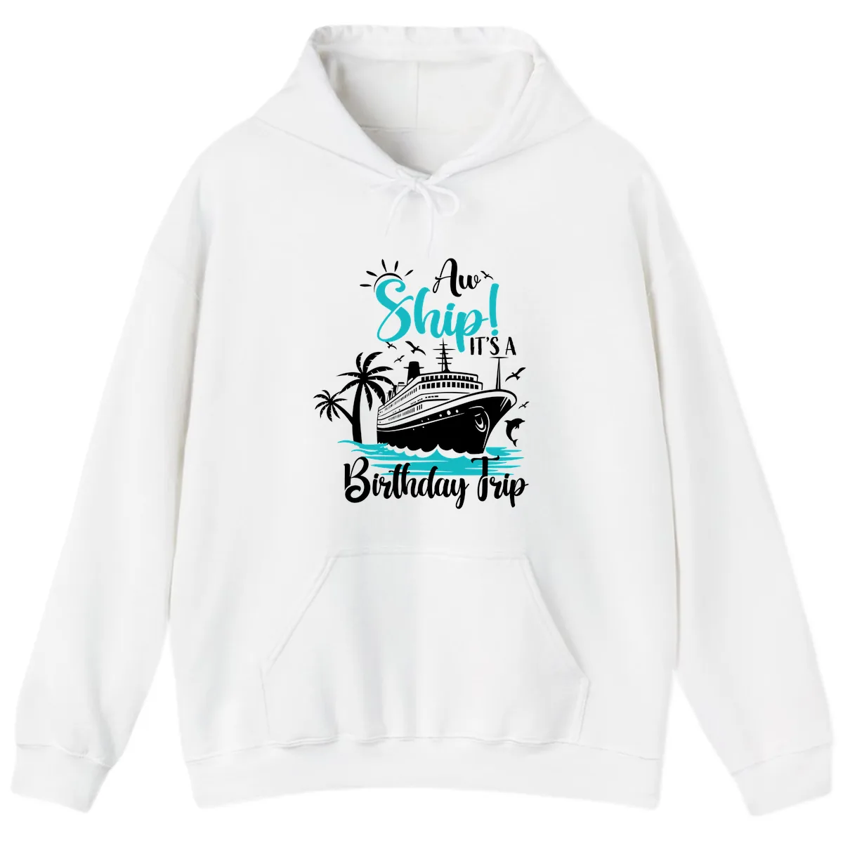 Aw Ship It's A Birthday Trip Hoodie in White