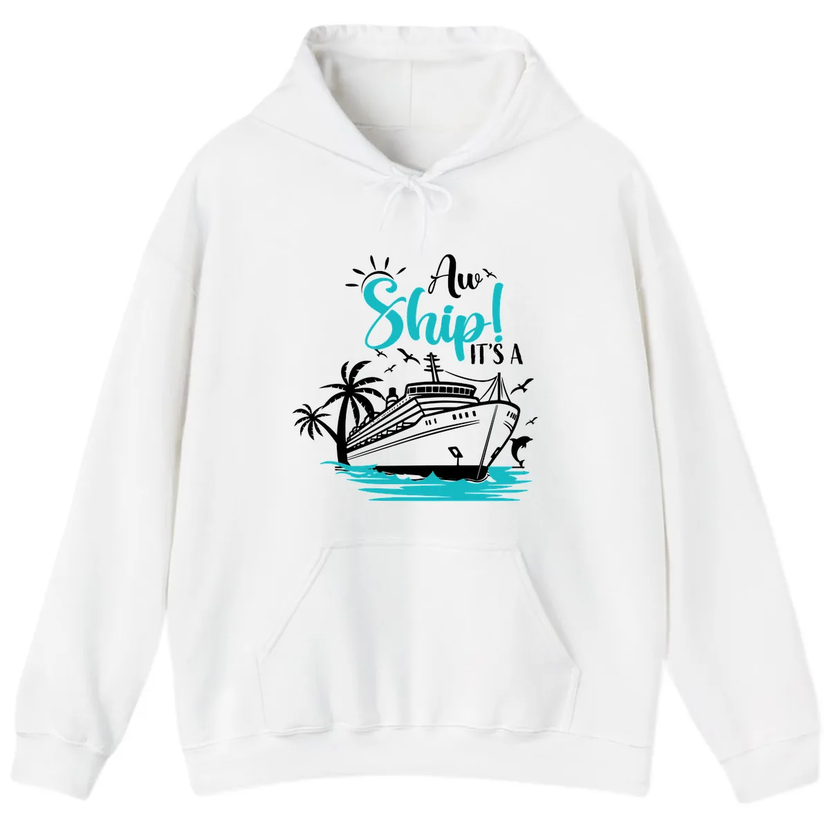 Aw Ship It's A Cruise Hoodie in White