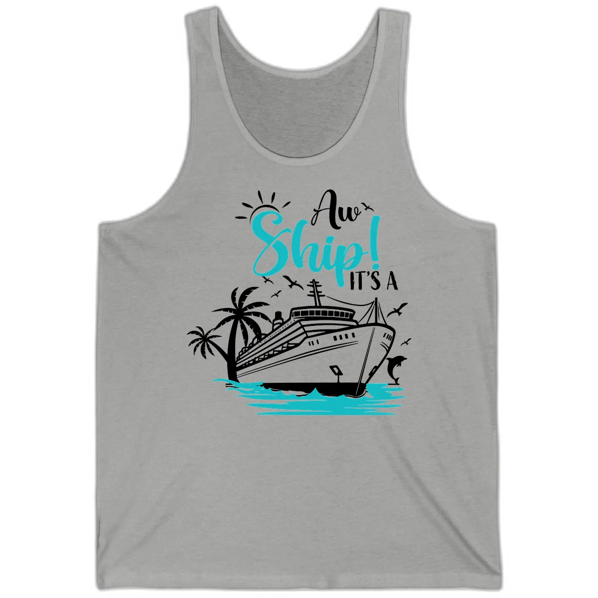 Aw Ship It's A Cruise Tank in Athletic Heather