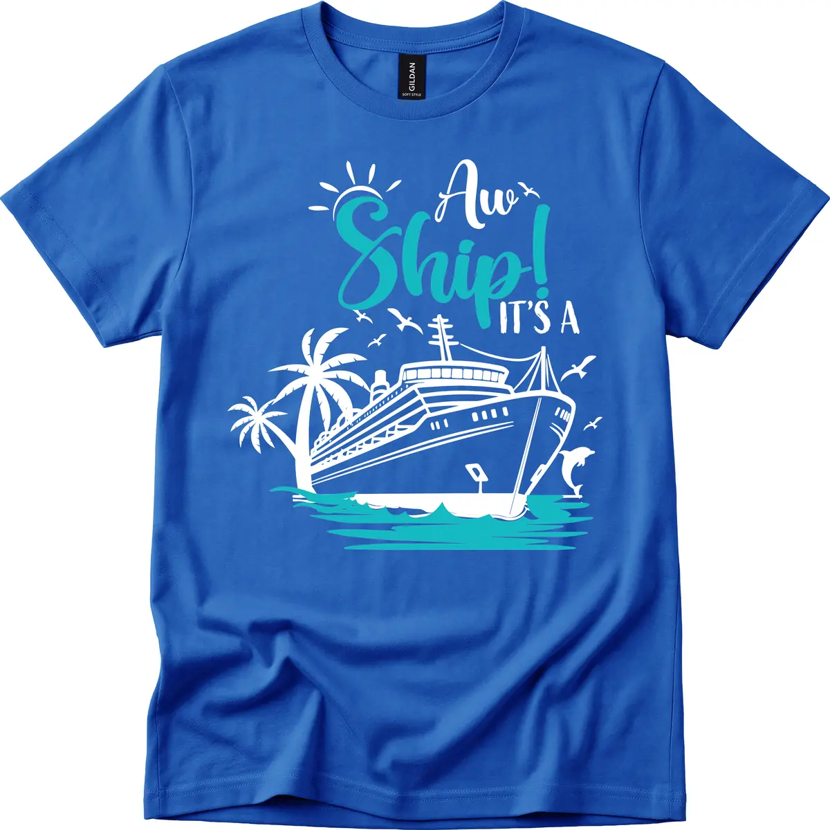 Aw Ship It's A Cruise T-Shirt in Royal