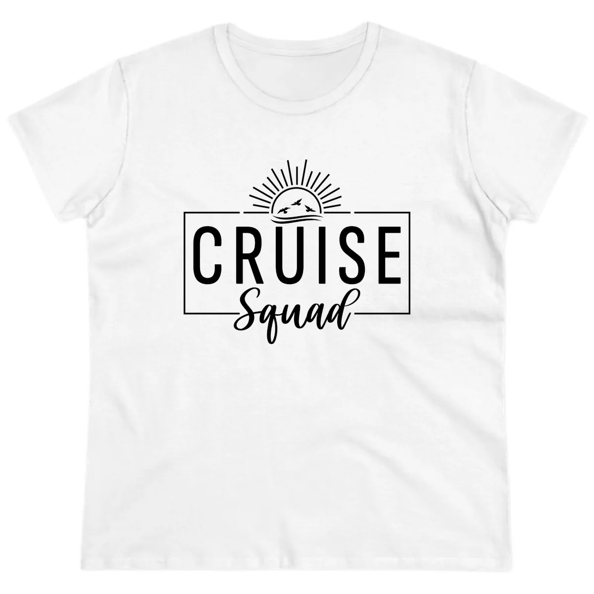 Cruise Squad Sunrise Ladies Tee in White