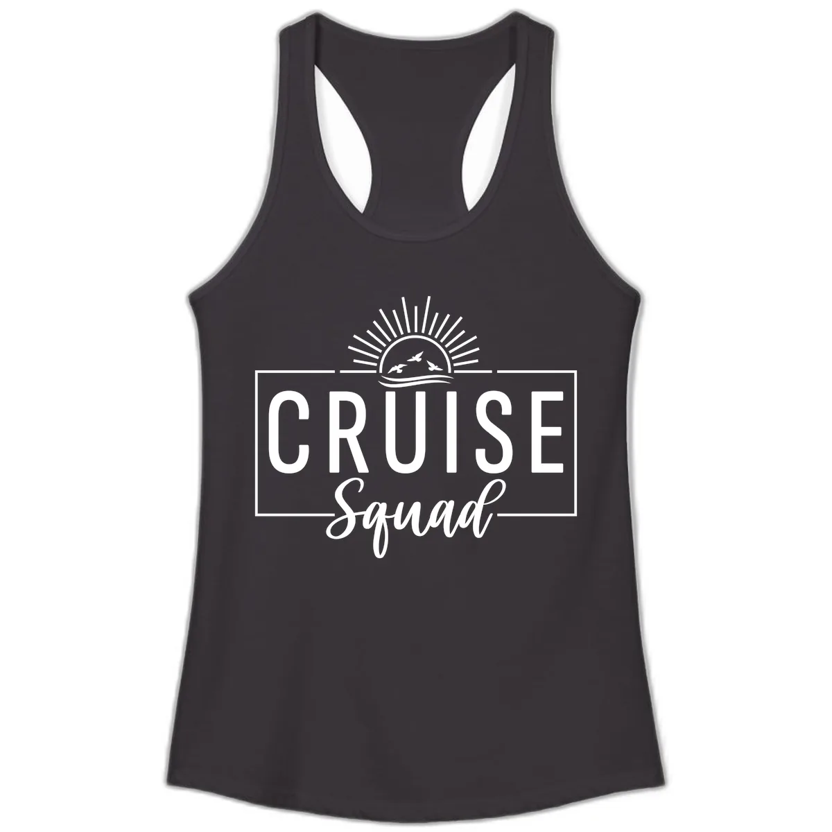 Cruise Squad Sunrise Ladies Tank in Black