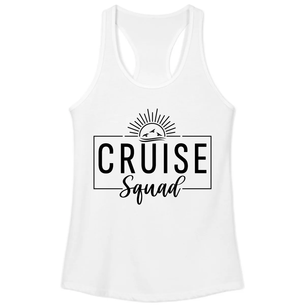 Cruise Squad Sunrise Ladies Tank in White