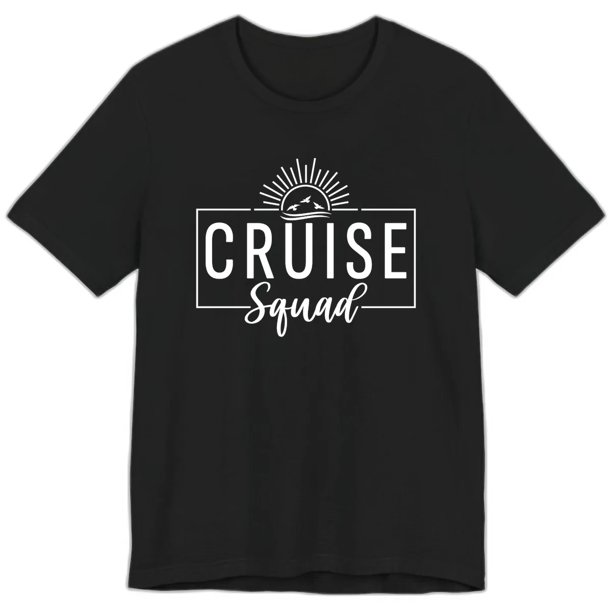 Cruise Squad Sunrise Premium T-Shirt in Black