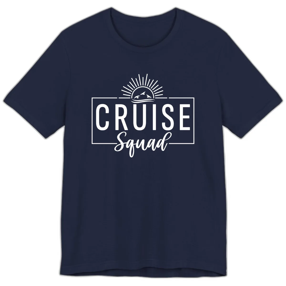 Cruise Squad Sunrise Premium T-Shirt in Navy