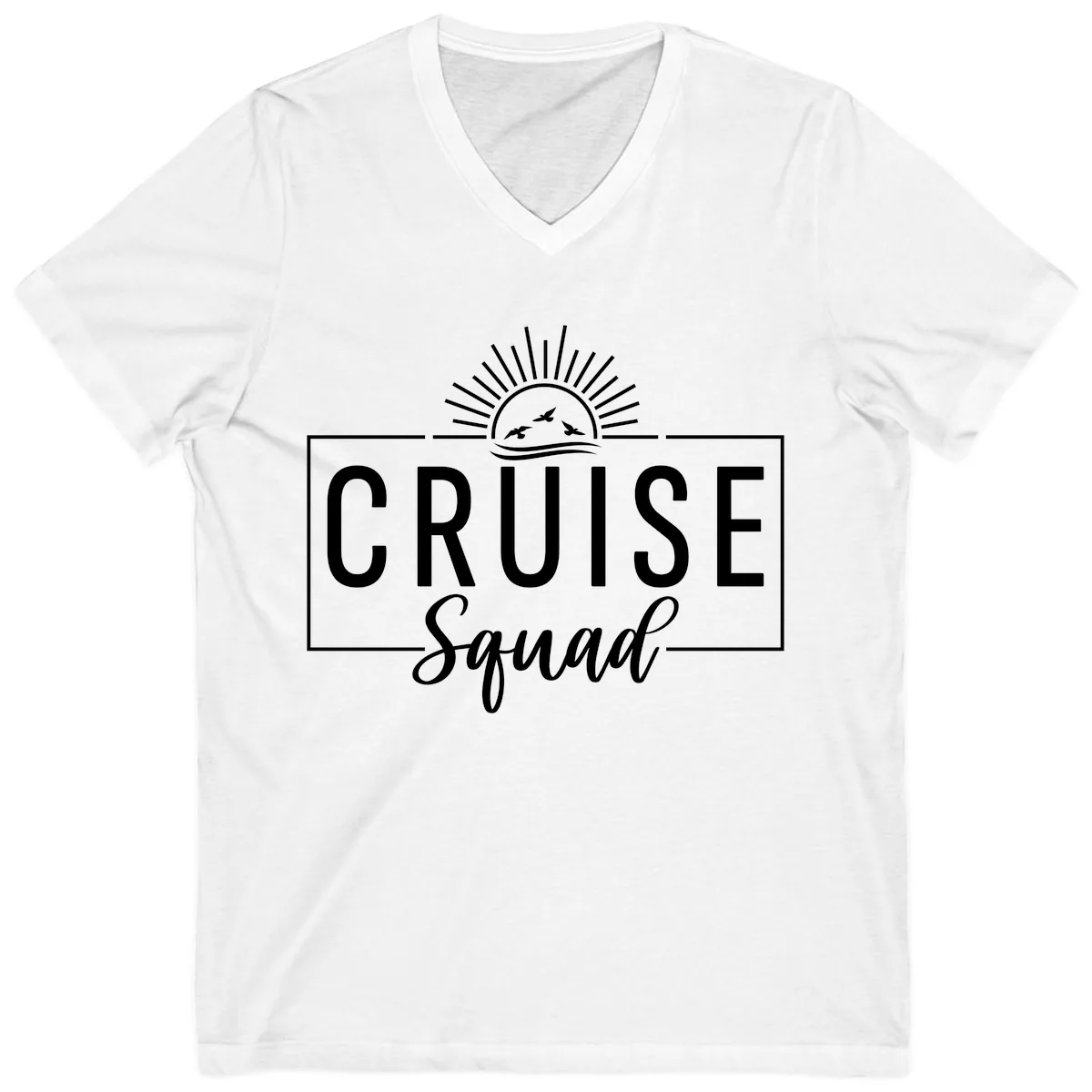 Cruise Squad Sunrise V-Neck in White