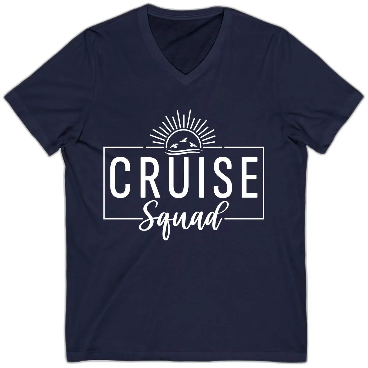 Cruise Squad Sunrise V-Neck in Navy
