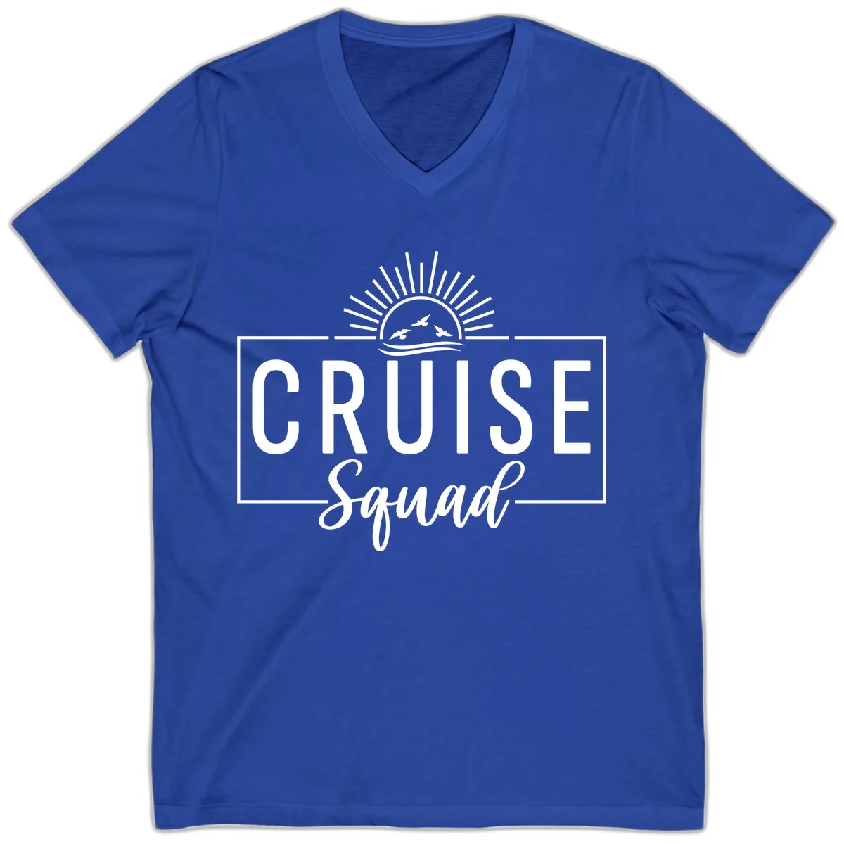 Cruise Squad Sunrise V-Neck in True Royal