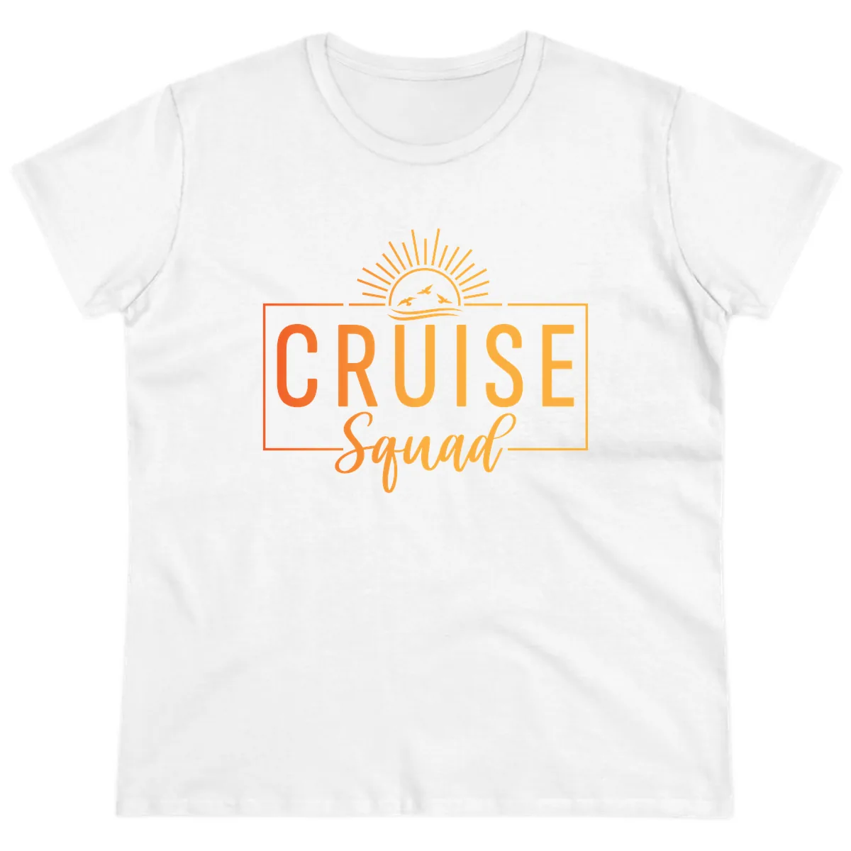 Cruise Squad Sunrise Ladies Tee in White