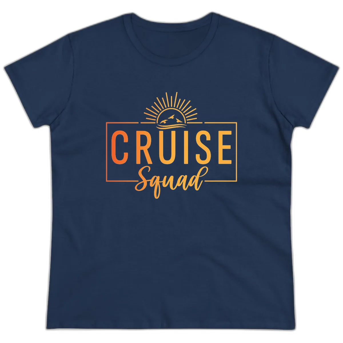 Cruise Squad Sunrise Ladies Tee in Navy