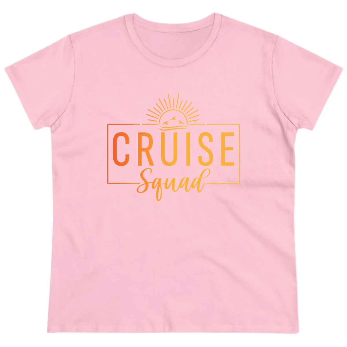Cruise Squad Sunrise Ladies Tee in Light Pink