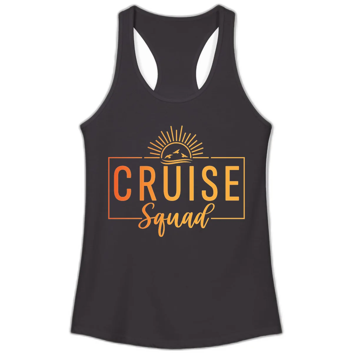 Cruise Squad Sunrise Ladies Tank in Black