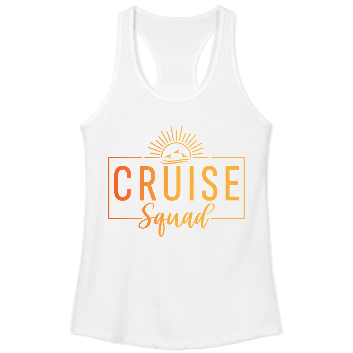 Cruise Squad Sunrise Ladies Tank in White