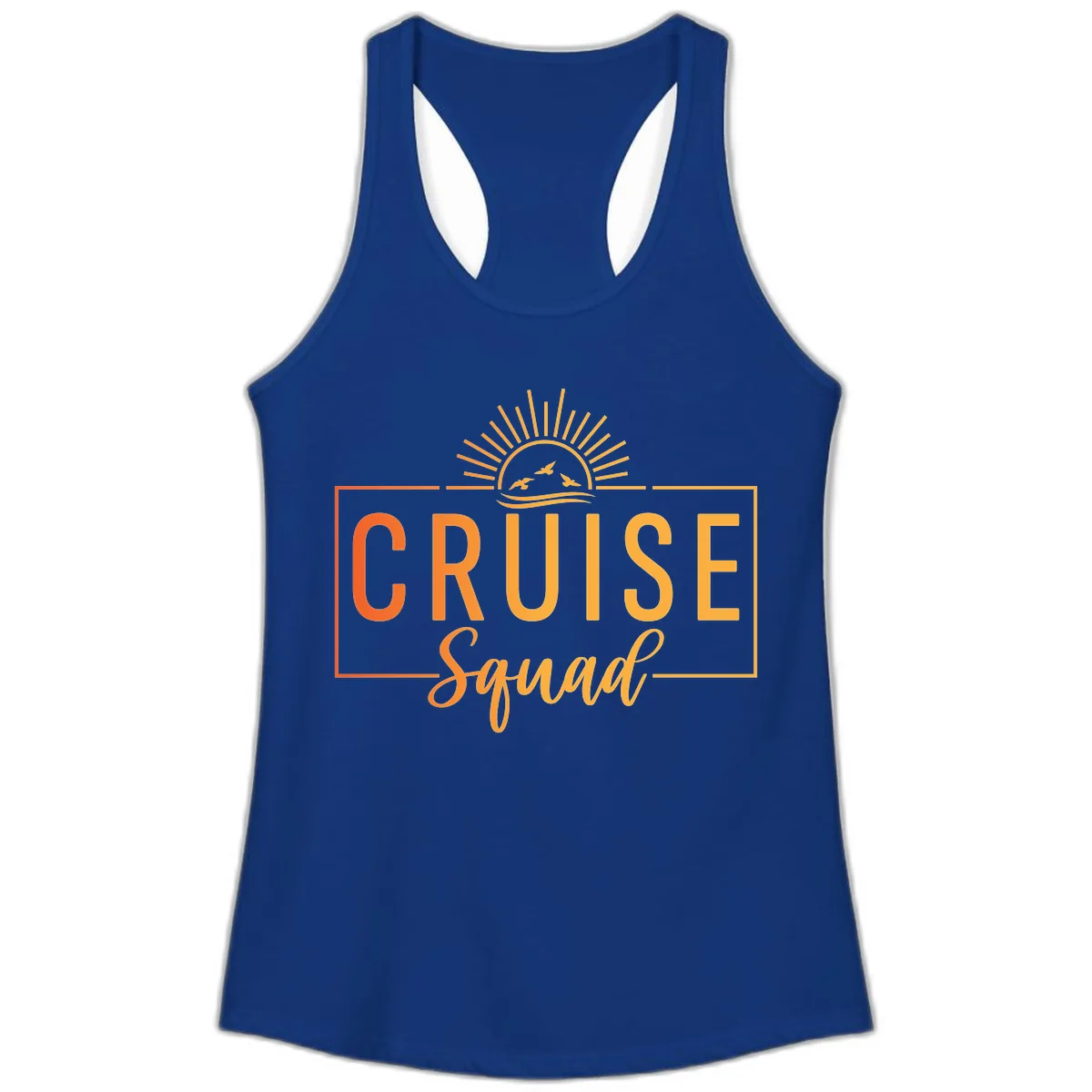 Cruise Squad Sunrise Ladies Tank in Solid Royal