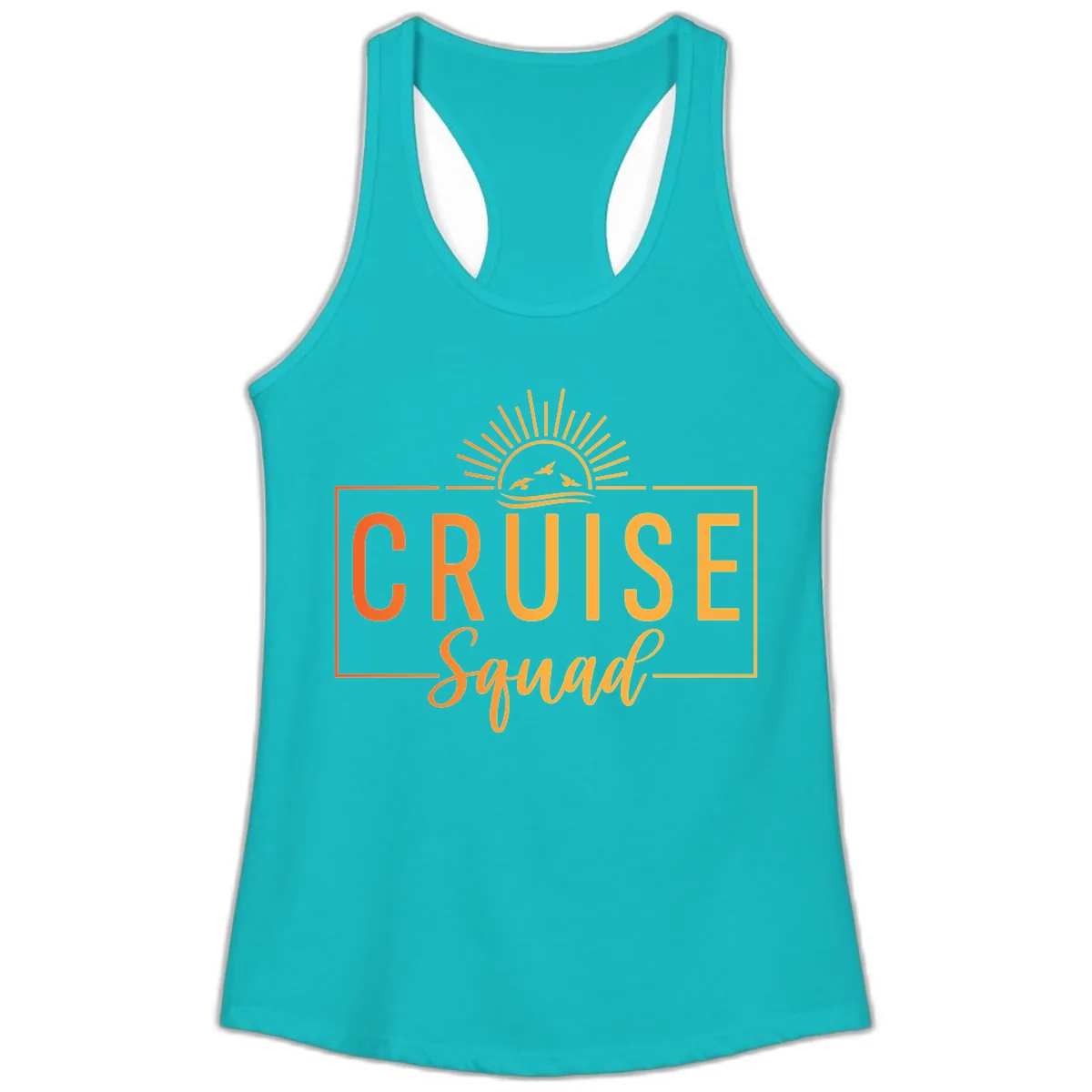 Cruise Squad Sunrise Ladies Tank in Tahiti Blue