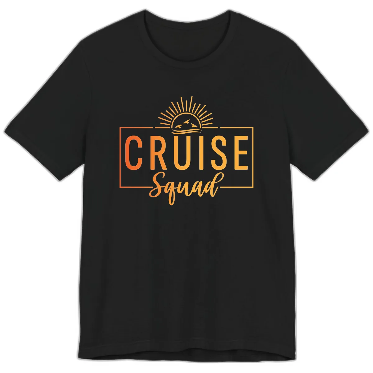 Cruise Squad Sunrise Premium T-Shirt in Black