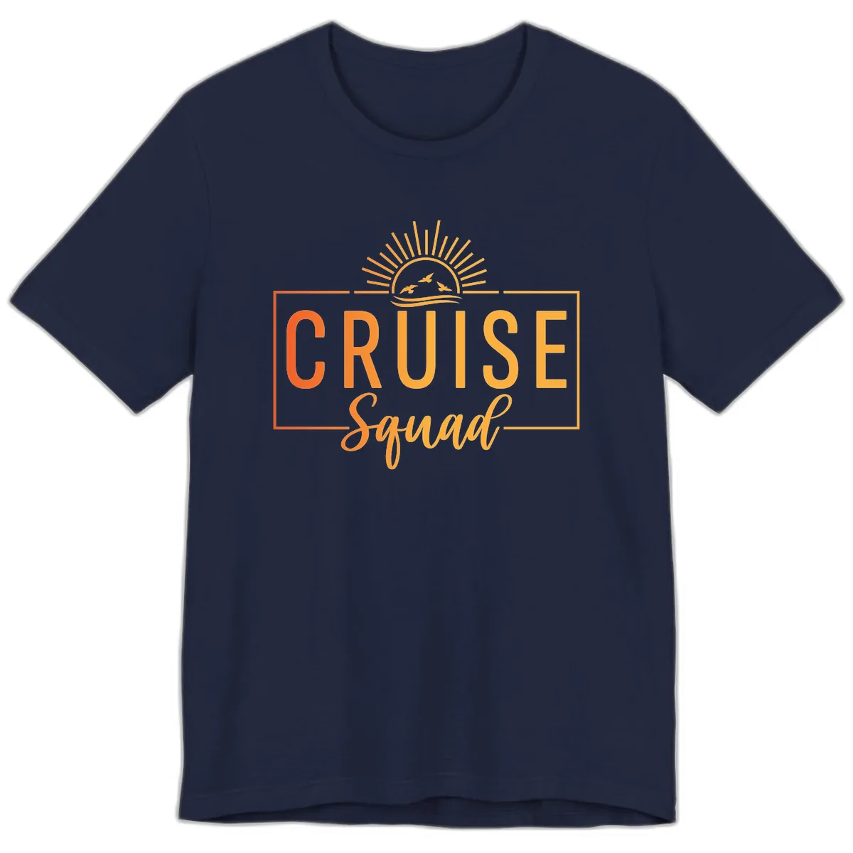 Cruise Squad Sunrise Premium T-Shirt in Navy