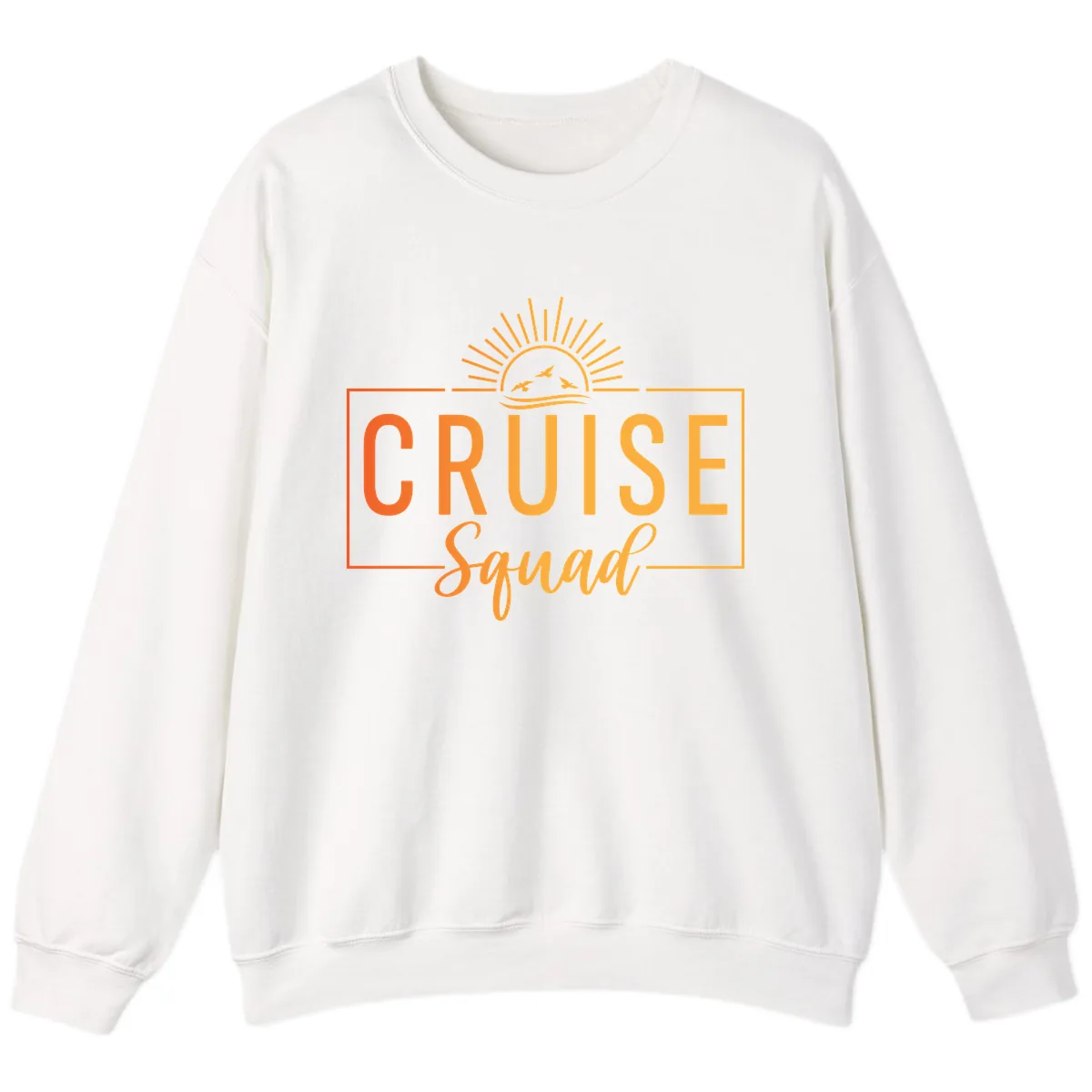 Cruise Squad Sunrise Sweatshirt in White