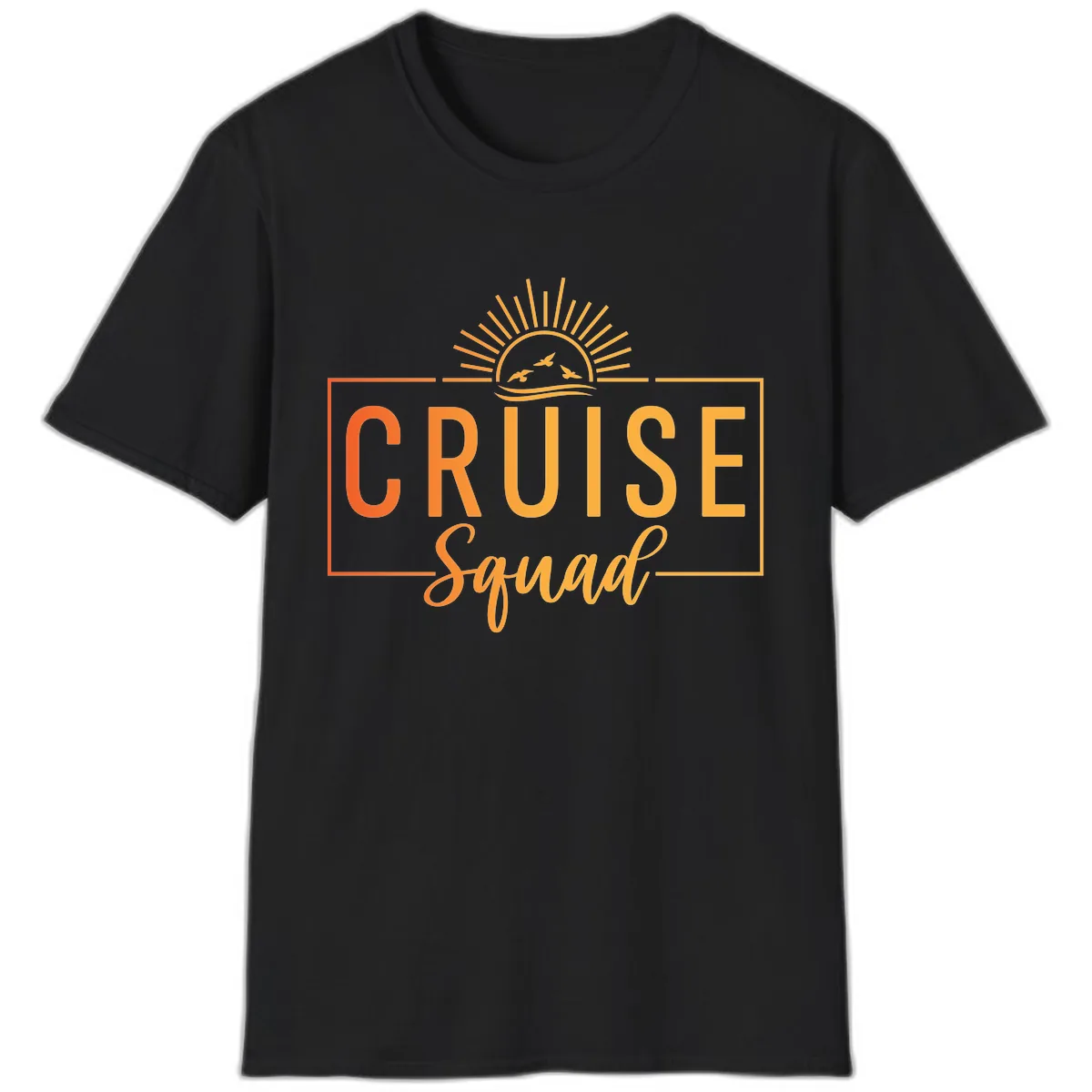 Cruise Squad Sunrise T-Shirt in Black